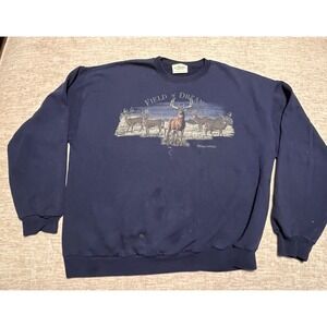 Vintage Field of Dreams Deer Sweatshirt Wisconsin – Artisans Glen Flora – XL USA